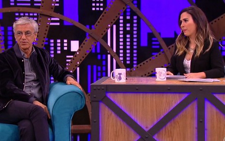 Caetano Veloso concede entrevista para Tatá Werneck no Lady Night, da Globo