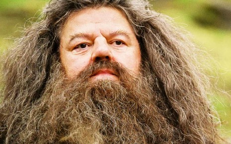 Robbie Coltrano como Hagrid em Harry Potter
