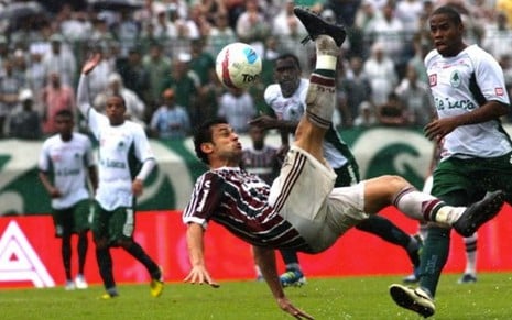 O atacante Fred em jogo contra o Boa Vista, em março deste ano; Fluminense está hoje na zona de rebaixamento - Divulgação/Fluminense FC
